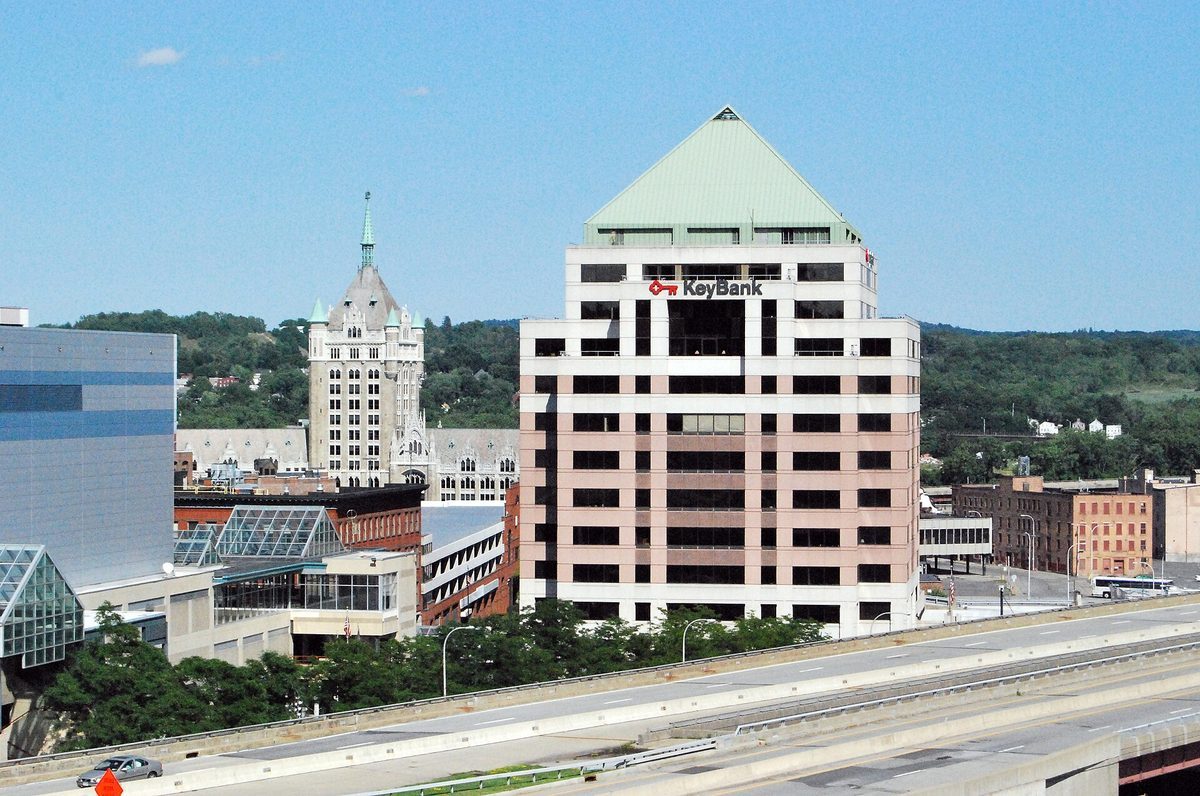 Skyline and aerial view of Albany, NY - LD Movers moving service area