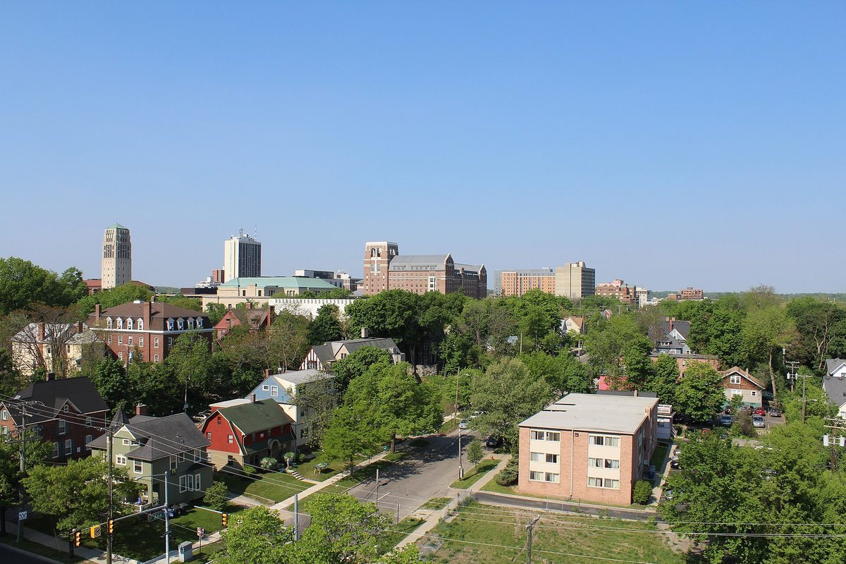 Skyline and aerial view of Ann Arbor, MI - LD Movers moving service area