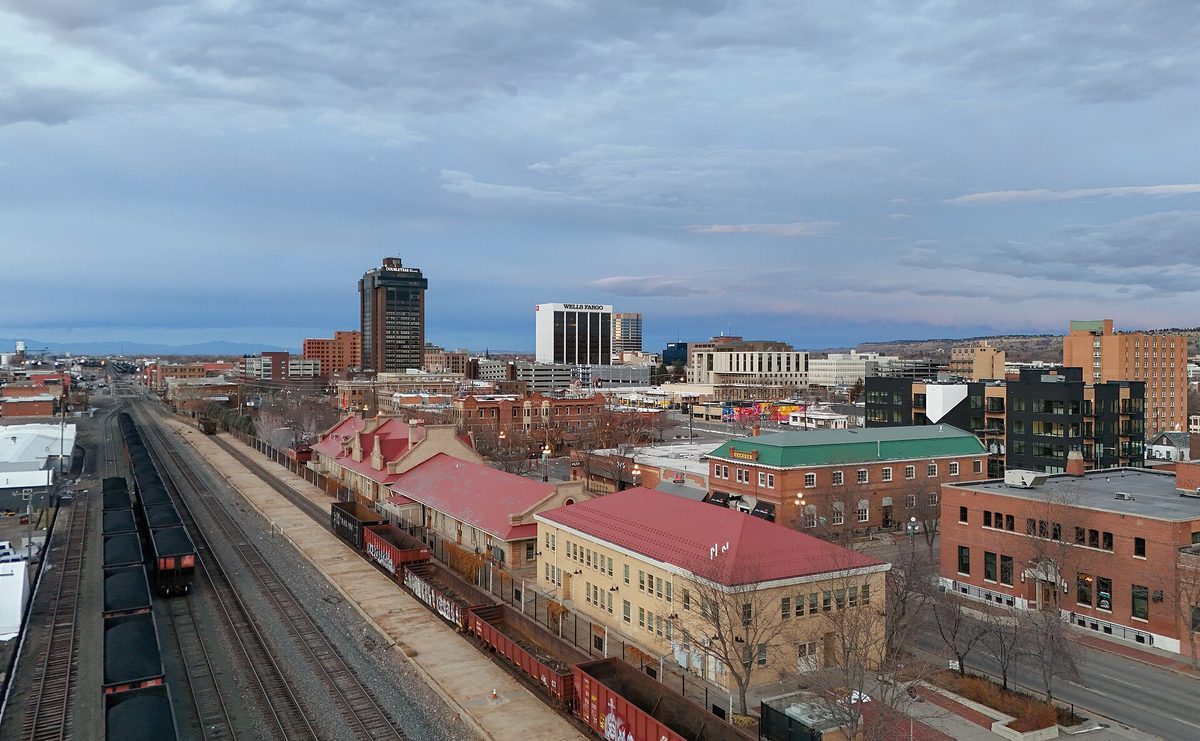 Skyline and aerial view of Billings, MT - LD Movers moving service area