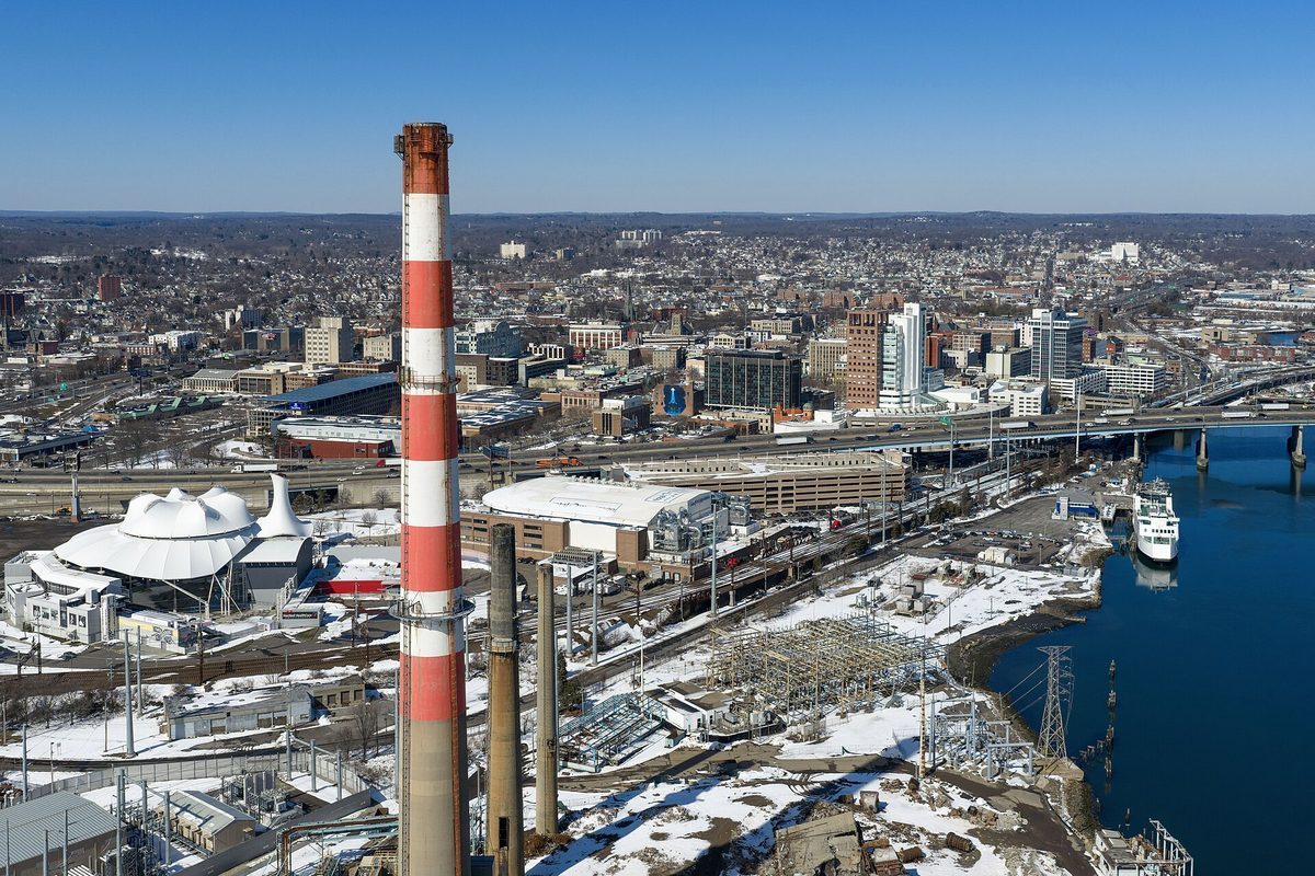 Skyline and aerial view of Bridgeport, CT - LD Movers moving service area