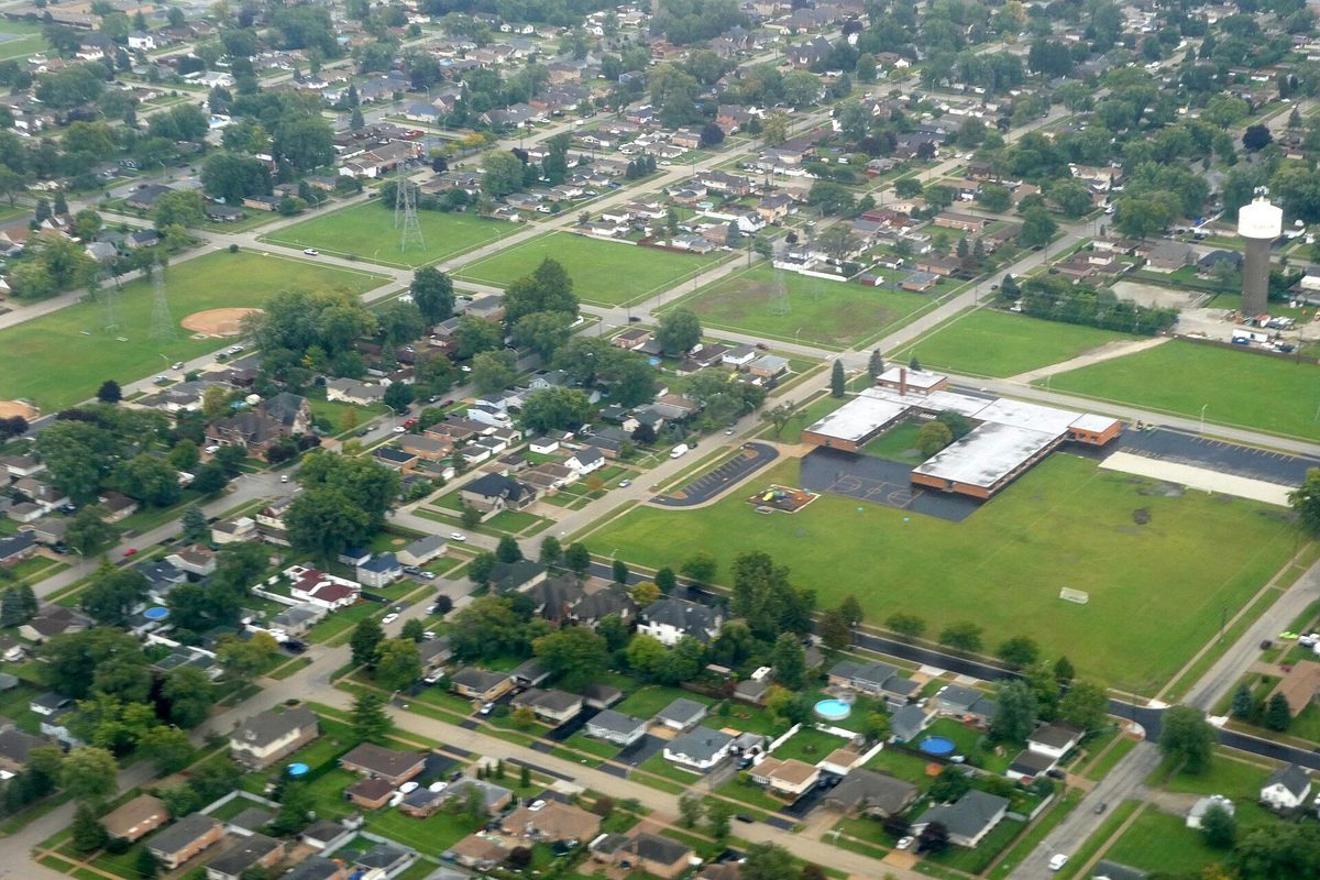 Skyline and aerial view of Bridgeview, IL - LD Movers moving service area