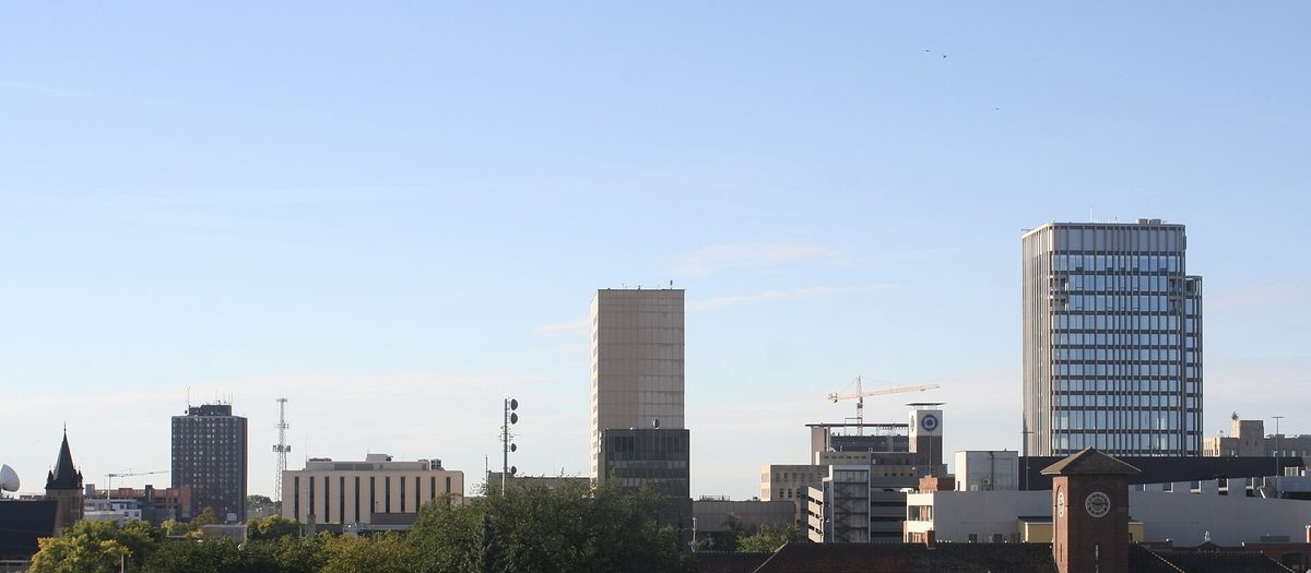 Skyline and aerial view of Fargo, ND - LD Movers moving service area