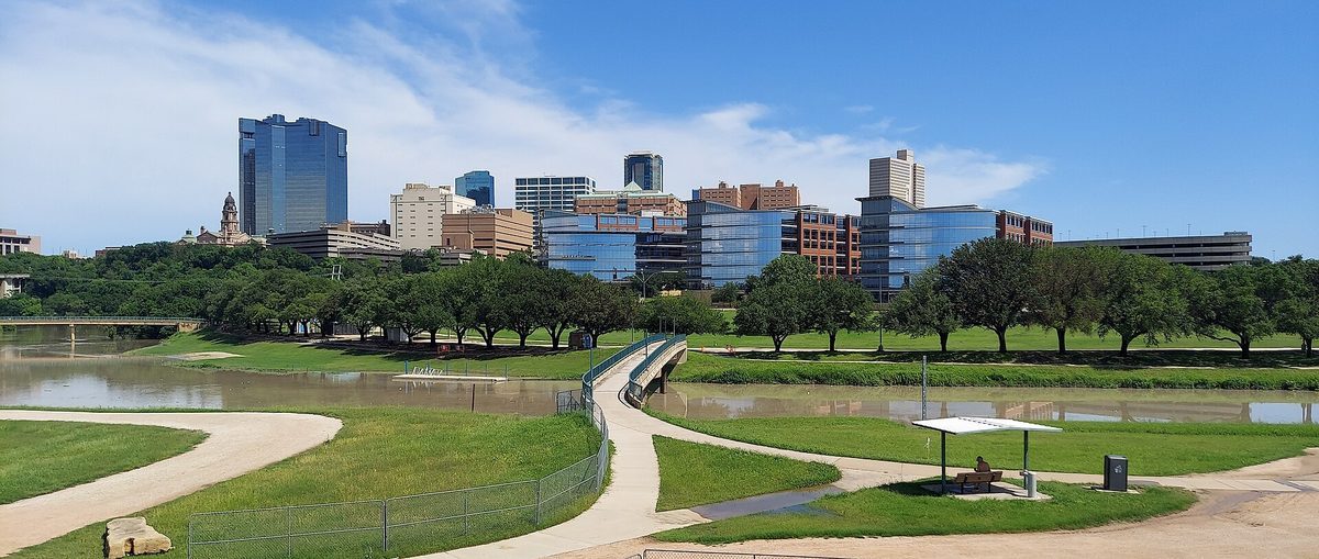 Skyline and aerial view of Fort Worth, TX - LD Movers moving service area
