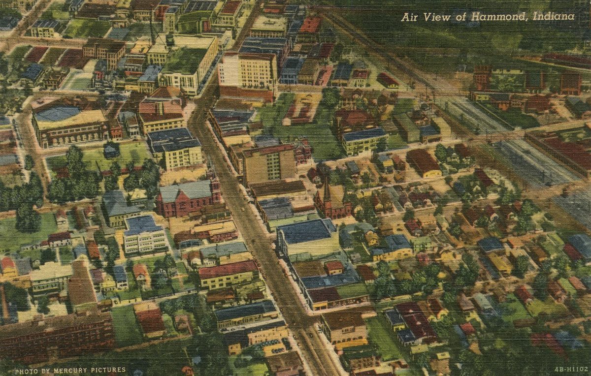 Skyline and aerial view of Hammond, IN - LD Movers moving service area