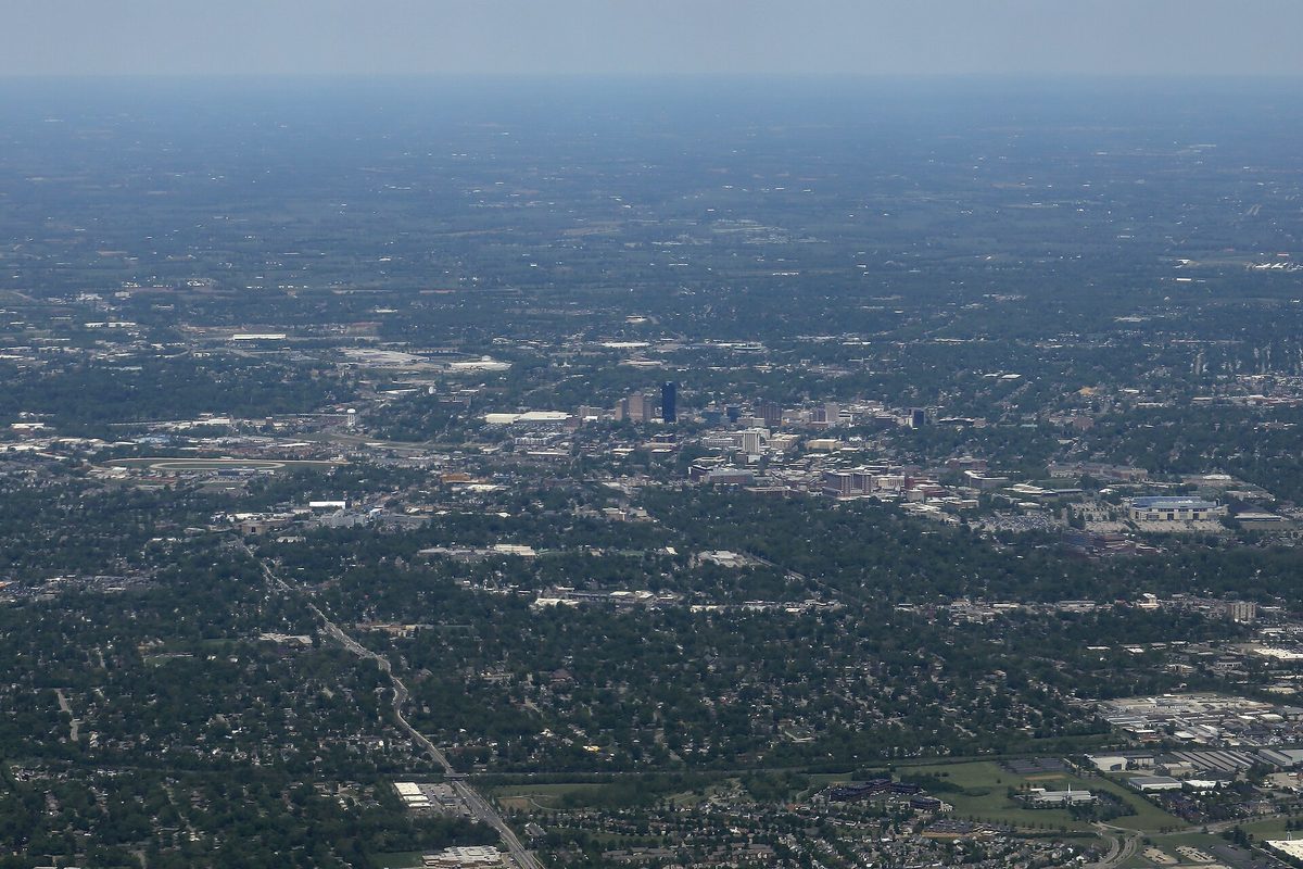 Skyline and aerial view of Lexington, KY - LD Movers moving service area