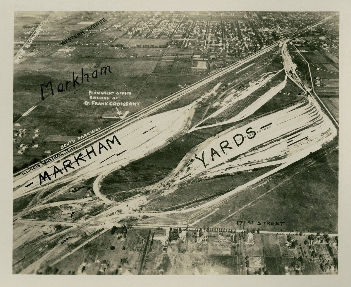 Skyline and aerial view of Markham, IL - LD Movers moving service area