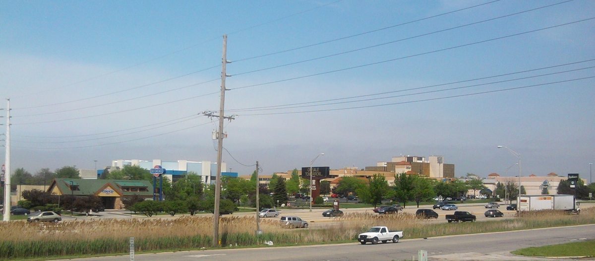 Skyline and aerial view of Merrillville, IN - LD Movers moving service area