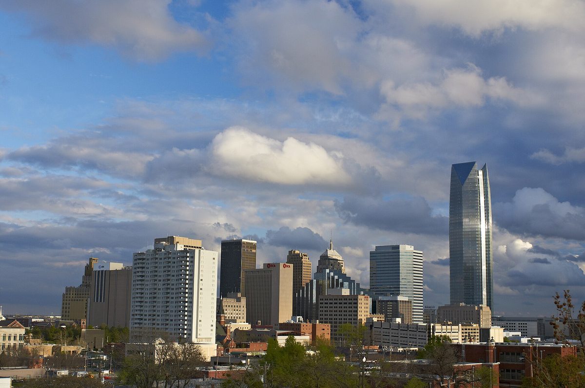 Skyline and aerial view of Oklahoma City, OK - LD Movers moving service area