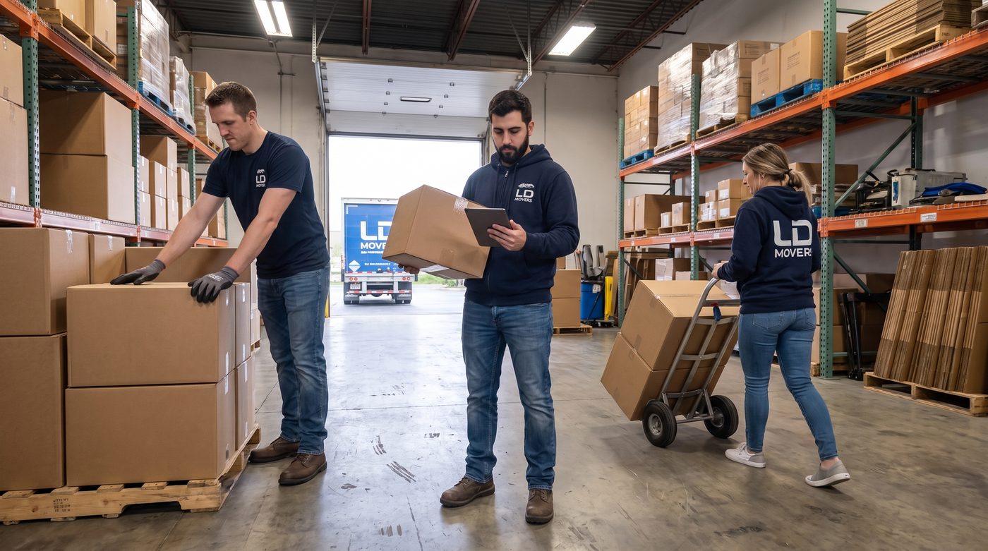 Warehouse inventory and loading for interstate transit on the Chicago to Dallas route